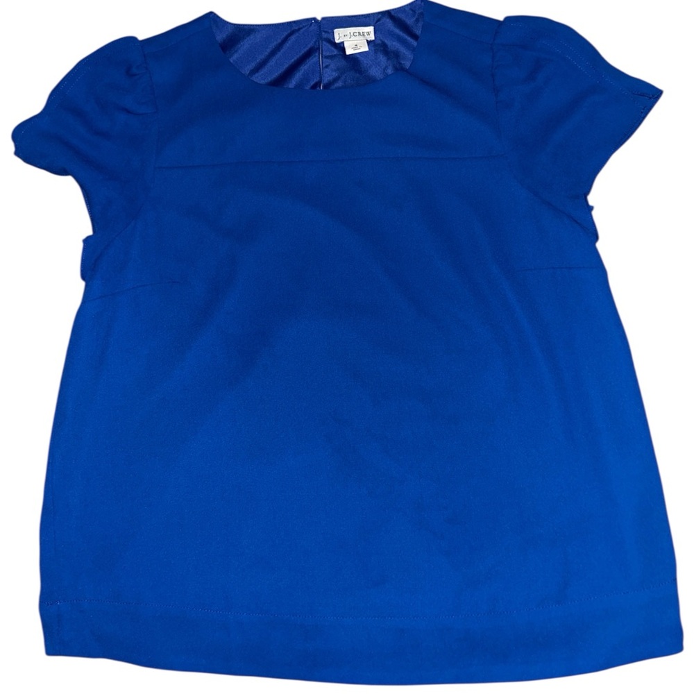 J by J. Crew Blue Tulip-Sleeve Blouse Top L2202 Size 6